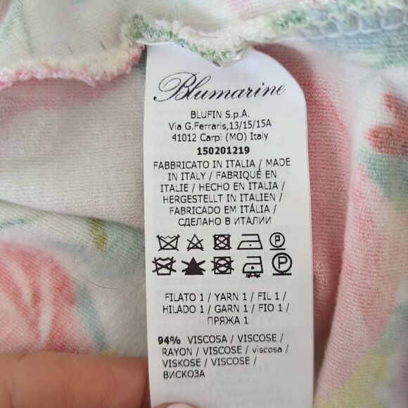 Vintage BLUMARINE Floral Sweater Trim Medium - Picture 6 of 9